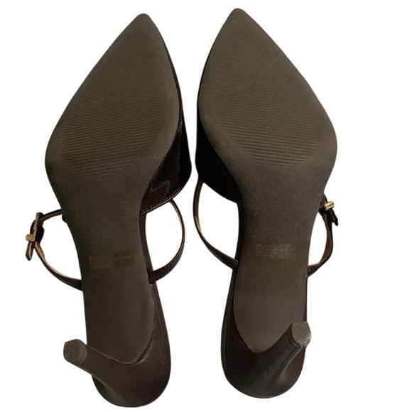 DV by Dolce Vita Brown Pointed Toe Elley Mules Heels - Picture 3 of 8